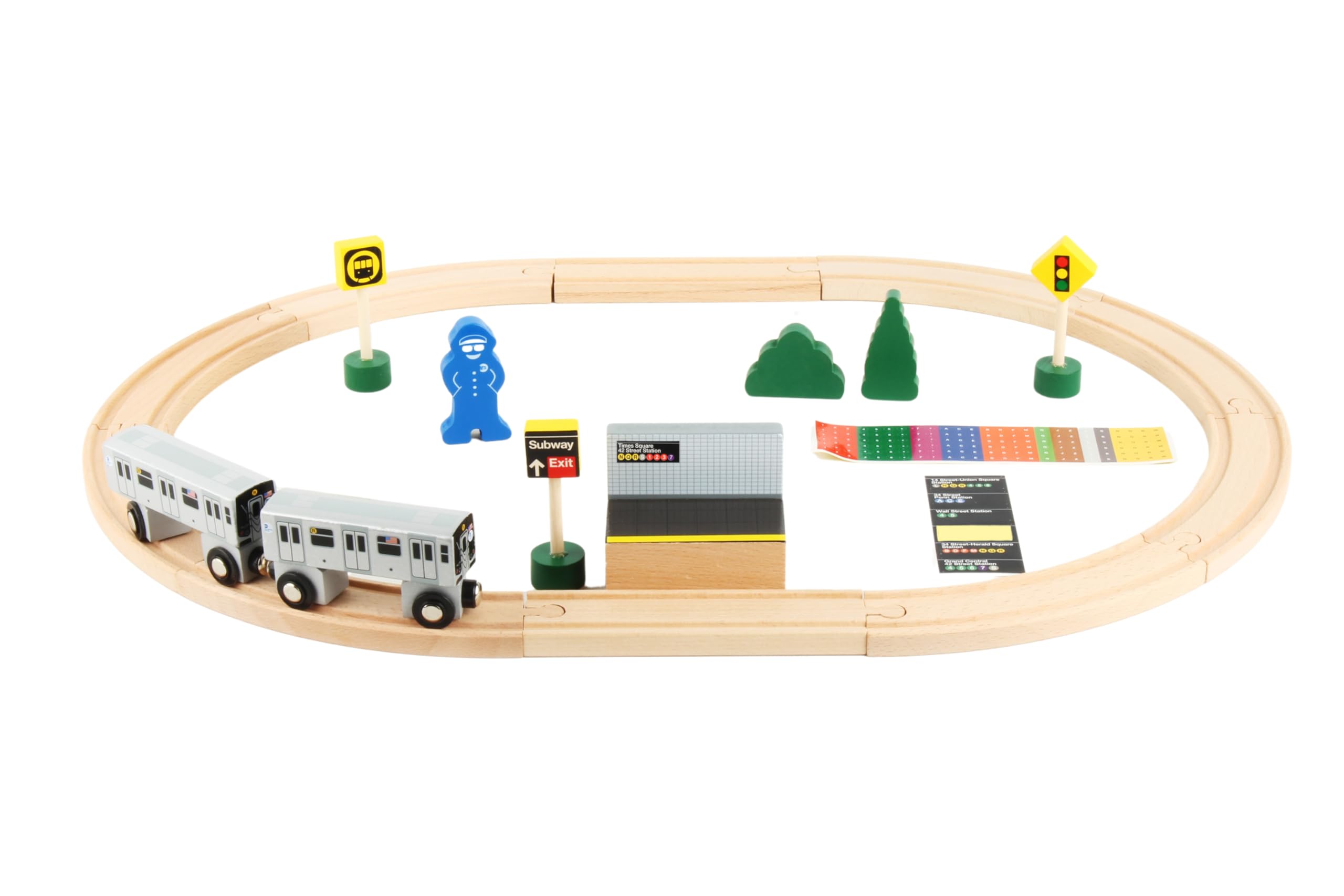 Amazon.com: Daron NYC MTA 20Piece Wooden Subway Set : Toys & Games