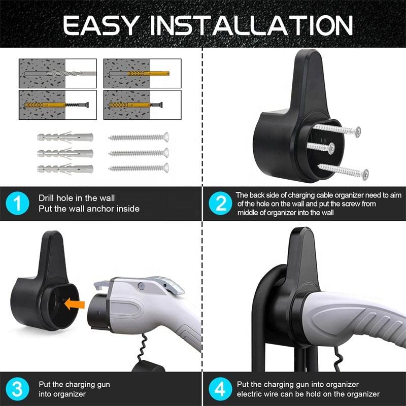 DASANRAO EV Charger Holder For J1772,Electric Car Wall Ount Connector