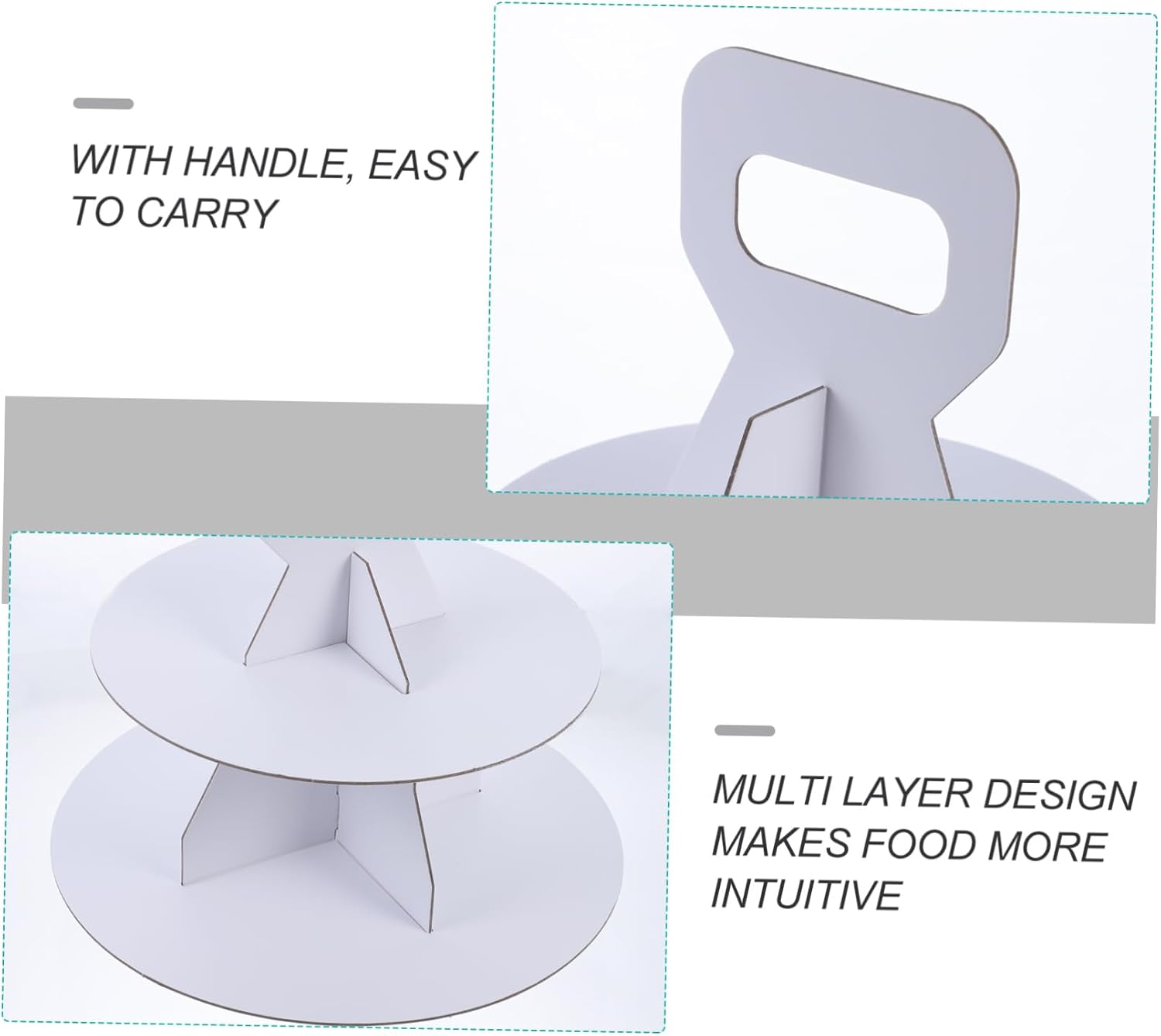 Double Layer Paper Dessert Packaging Box Portable