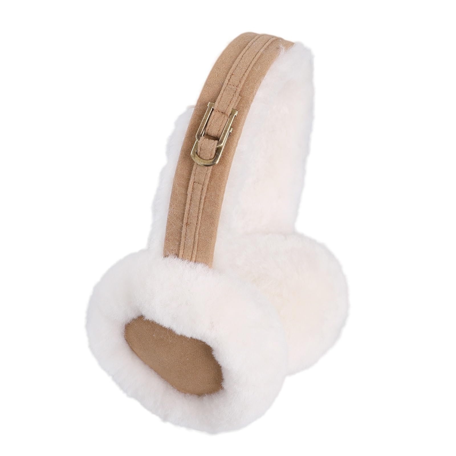 Orejeras unisex de lana de invierno para hombres y mujeres, lindas orejeras plegables esponjosas suaves y acogedoras para exteriores