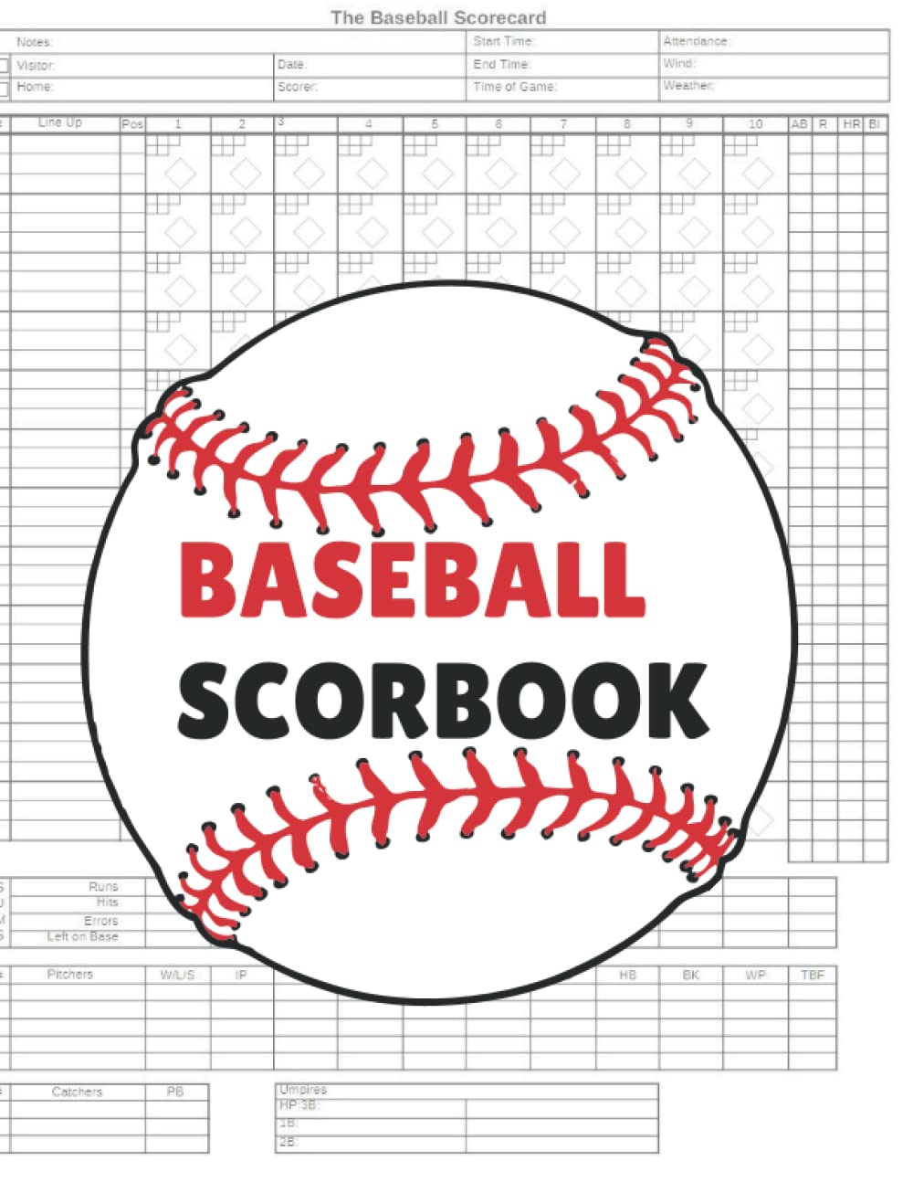 Baseball Scorebook: Baseball/Softball Score Keeping Book With Lineup Cards and Pitch Count - 100 pages