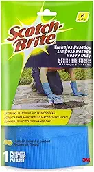 3M, Luva Limpeza Pesada Scotch-Brite, Tamanho Médio, Azul, 1 Par