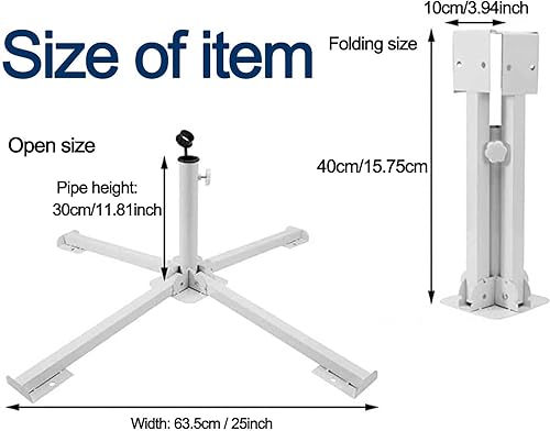 Miniatura 7 de MILIMOLI Soporte portátil plegable para sombrilla de playa, soporte portátil para sombrilla de patio, anclaje de sombrilla para exteriores, con