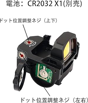 Amazon.co.jp: フリップアップ式 【グリーン】ドットサイト ダット