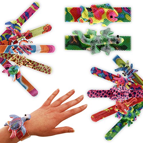 Henbrandt the Harlequin Brand Schnapparmband 3D Tiere Kinder 8er Set Bunt Klatscharmband Kinderarmband Mitgebsel Tombola Giveaway