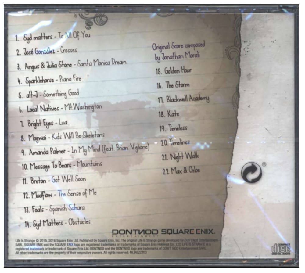 Life Is Strange Soundtrack Various Artists CD 2016 Square