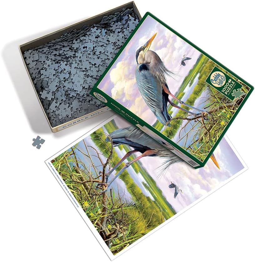 Cobble Hill 1000 Piece Puzzle - Heron - Sample Poster Included