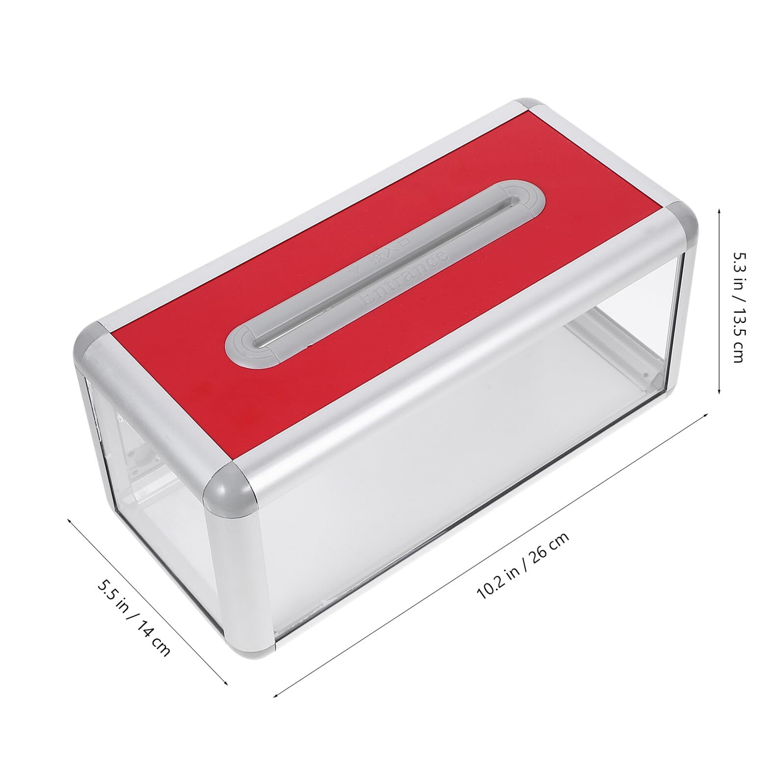 Cabilock Tarjetero de Escritorio Transparente con Cerradura Caja Multifuncional para Tarjetas de Visita Urna Electoral Práctica para Oficina y Eventos Almacenamiento Seguro y Resistente