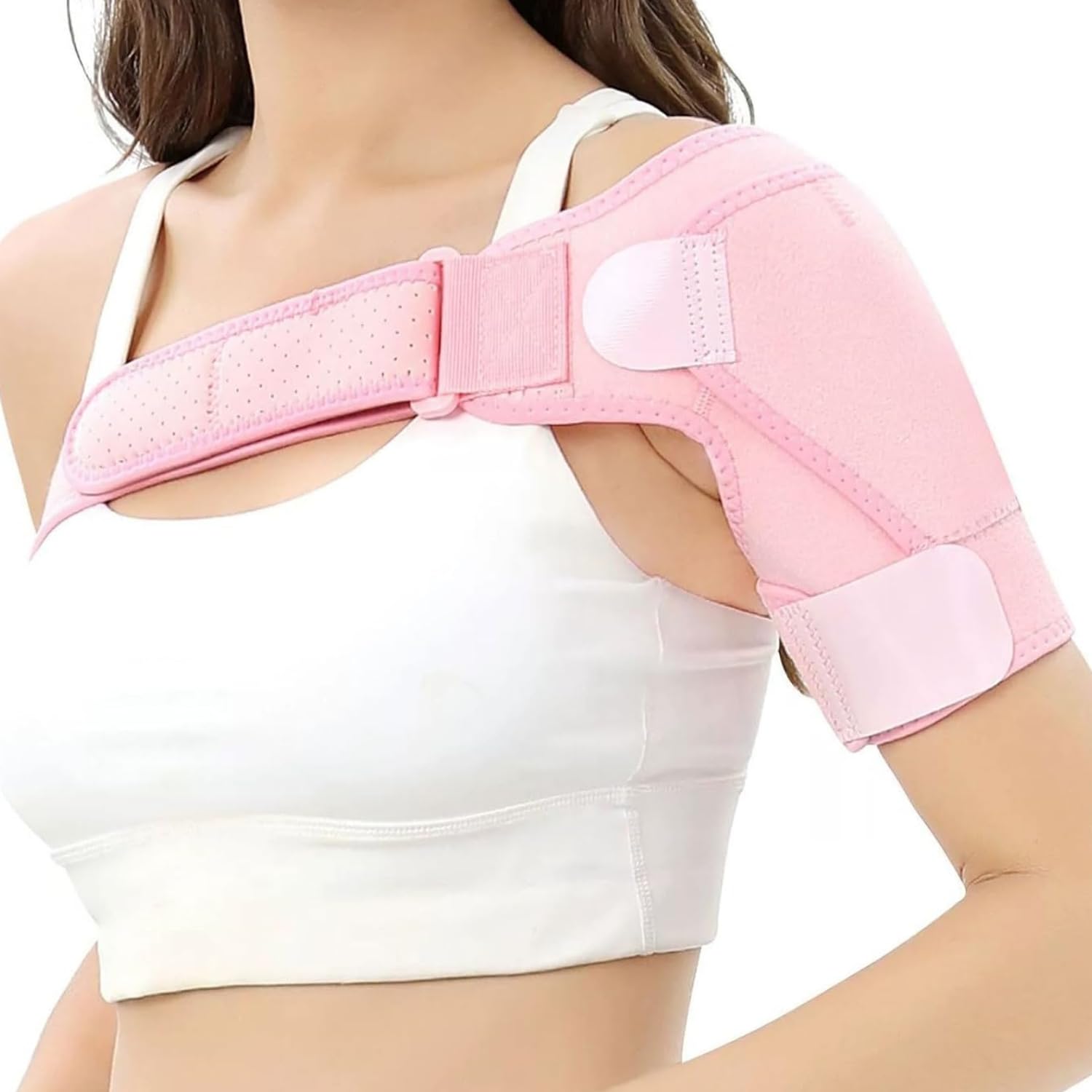 Torn Rotator Cuff Compression Shoulder Brace - Adjustable Arm Sling Immobilizer Pain Relief Support Sleeve Suitable for Both