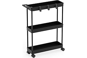 Simple Houseware Narrow Kitchen Cart With Shelves For Small Kitchen Storage Solution