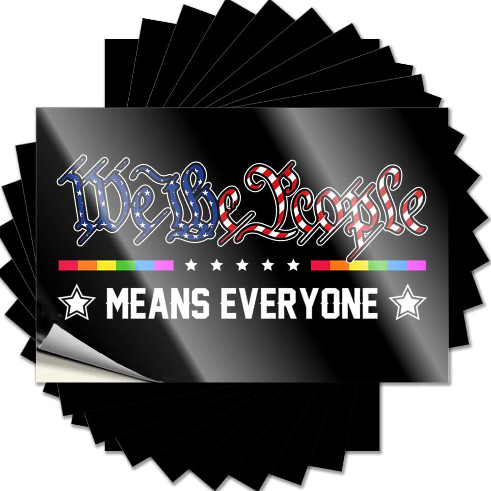 Funny Sticker Tumbler Scratch Resistant Decals, New Matte Print for Phone Case Christmas | Teenage Uv Proof Pack We The People Means Everyone(6X9CM)