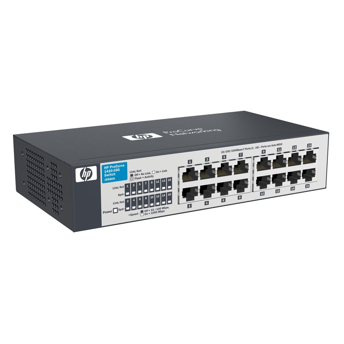 Switch Ethernet HP ProCurve 1410-16G – J9560A – 16 Ports – 10/100/1000 – Occasion