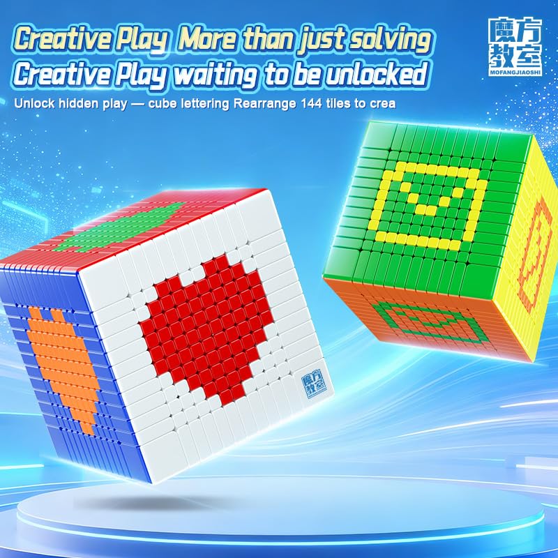 LiangCuber Moyu Meilong Cube de vitesse 4 x 4 sans autocollant 4 x 4 x 4 Cube magique Jouets éducatifs Cubes puzzle