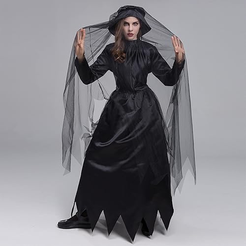 Miniatura 4 de tuduoms Disfraz de cadáver de Halloween para mujer, disfraz de fantasma zombi para cosplay, disfraz de bruja vampiro, disfraz de diablo