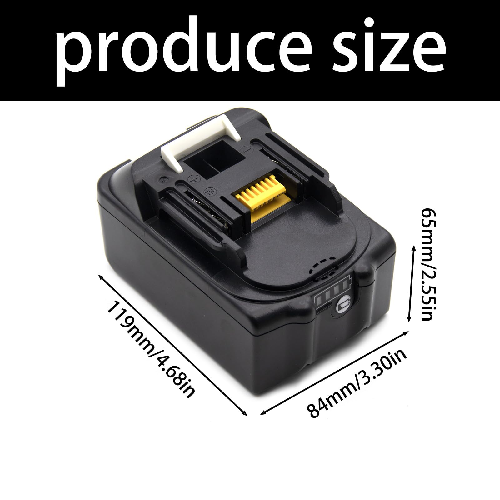 Boîtier de batterie 18650 pour batterie BL1830 18 V avec circuit imprimé et indicateurs LED