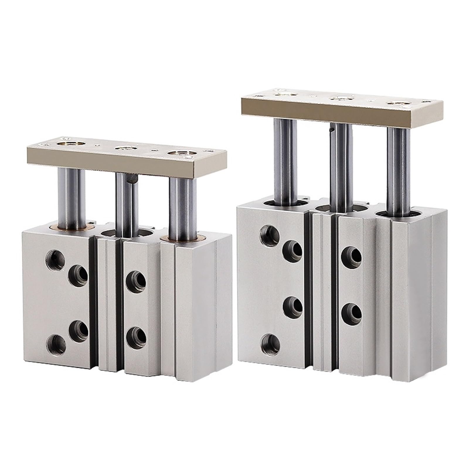 Cilindro de varilla guía de tres ejes para automatización industrial TCM