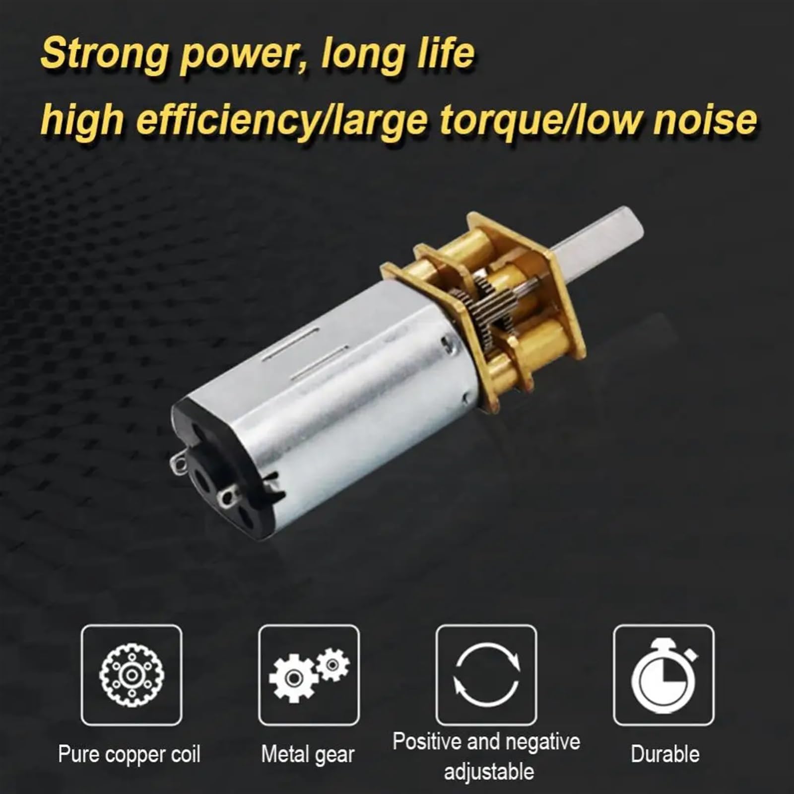 Motori DC N20 6V Mini Micro Metal Gear Motor Ruota dentata Motori DC 30/50/60/100/300/500/1500RPM Motoriduttore ruota dentata(60RPM)
