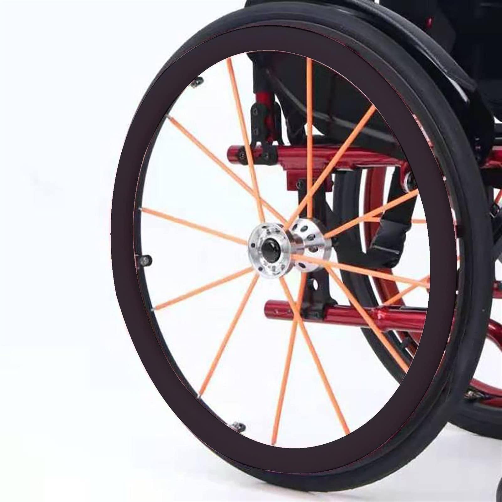 22/24 Pulgadas, 1 Par de Fundas de Llanta de Empuje para Silla de Ruedas, Funda de Silicona para Empujar a Mano, Funda para Silla de Ruedas Deportiva para Rueda Trasera