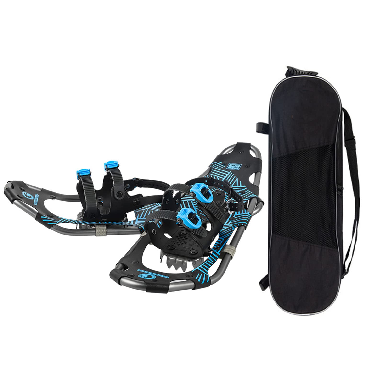Raquettes À Neige Réglables Antidérapantes en Alliage D'aluminium,Raquettes À Neige Légères Tout Terrain,avec des Fixations À Cliquet Réglables,avec Sac De Transport,30 inch