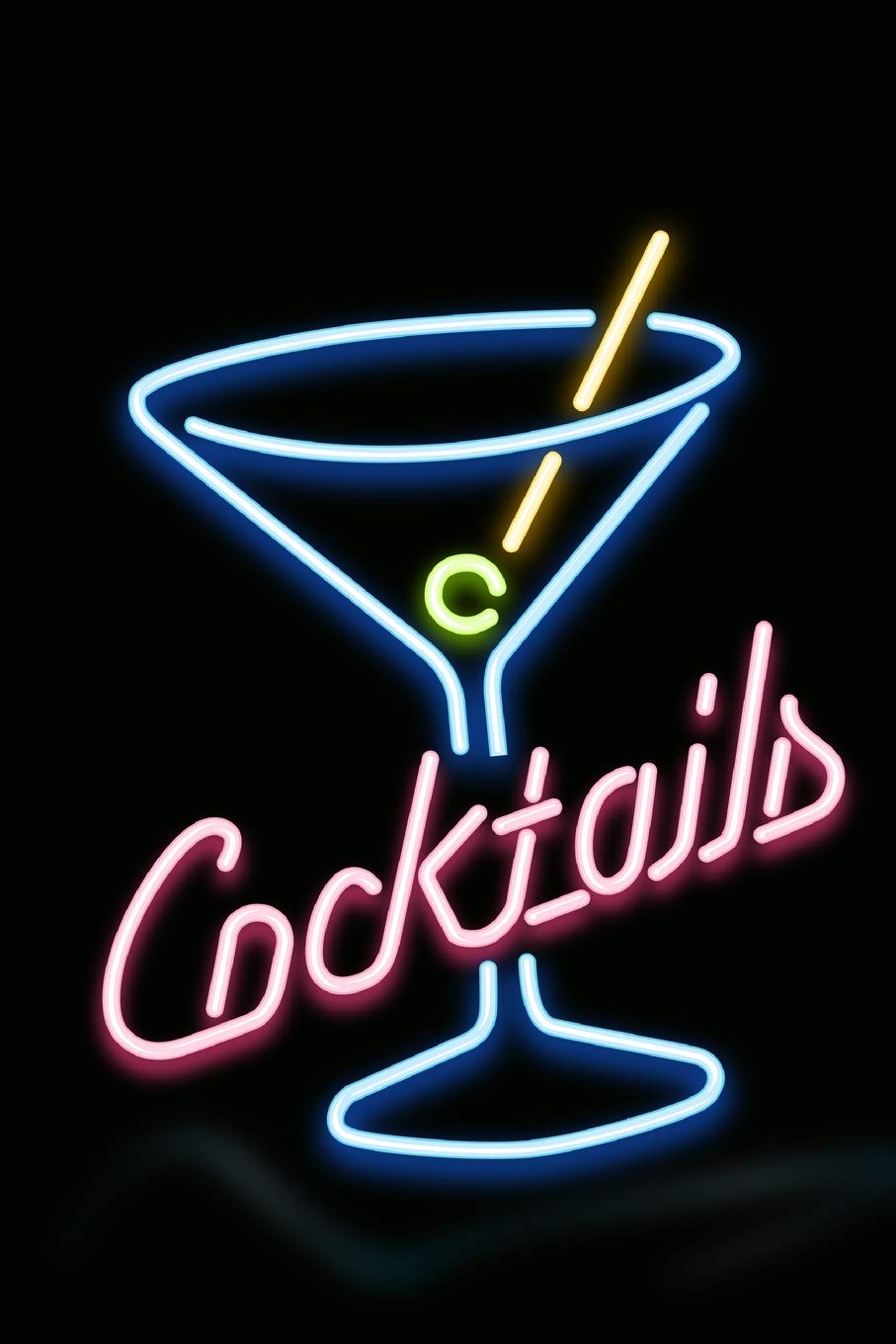 Cocktails: Bartender notebook 100 pages with lines, white paper 6x9inches, matte softcover, (great as cocktail recipe book, drink notebook, recipe book, diary,)