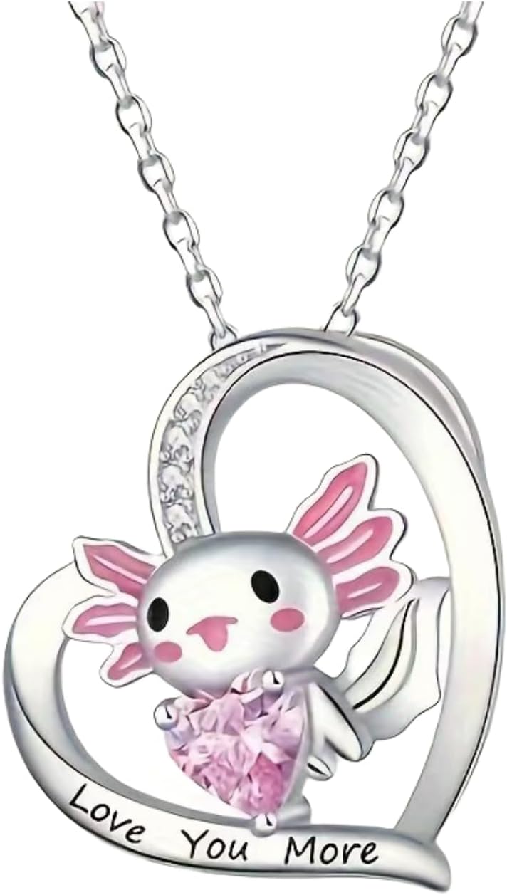 Axolotl Necklace Holiday gift for fashionable ladies