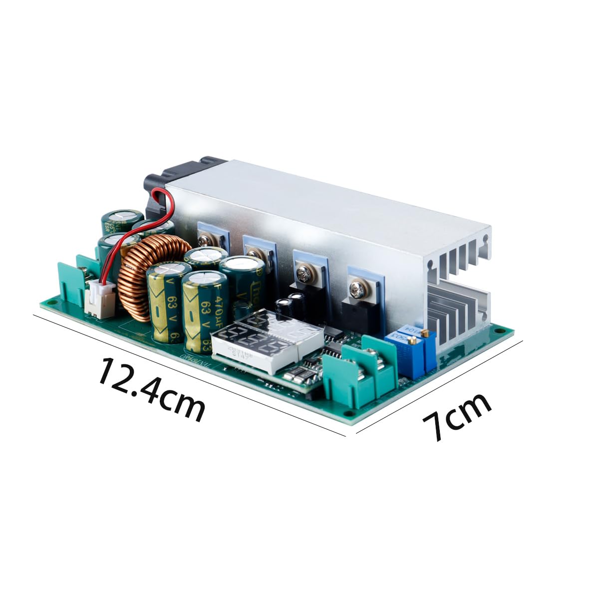Convertisseur abaisseur de tension, module abaisseur de tension 12 V-80 V vers 2,5 V-50 V, DC 12 V-80 V vers DC 2,5 V-50 V, avec double affichage de la tension et du courant