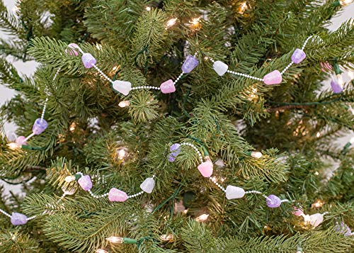 Pink, Purple And White Glittered Gum Drop Garland #TOP1