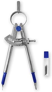 Compass for Geometry, Compass Metal with Extra Lead, Drawing Compass and Drafting Compass for Students Compass for Woodwor...