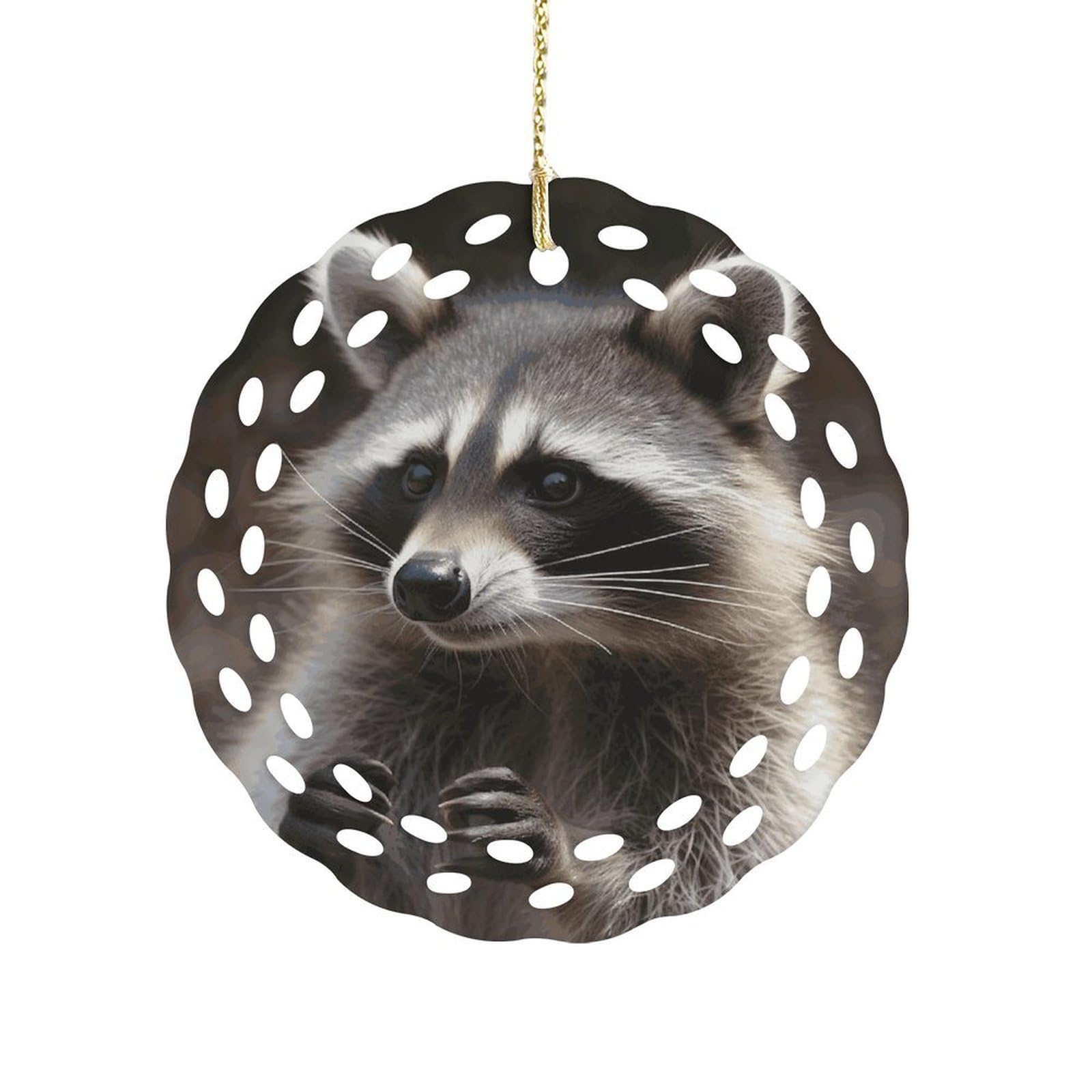 Khauerbc Women's Style Raccoon Hanging Decorations-3.2 In .Round Ornament For Decorating Shopping Malls, Shops, Homes.holiday Keepsake For Grandma Mothers Birthday.