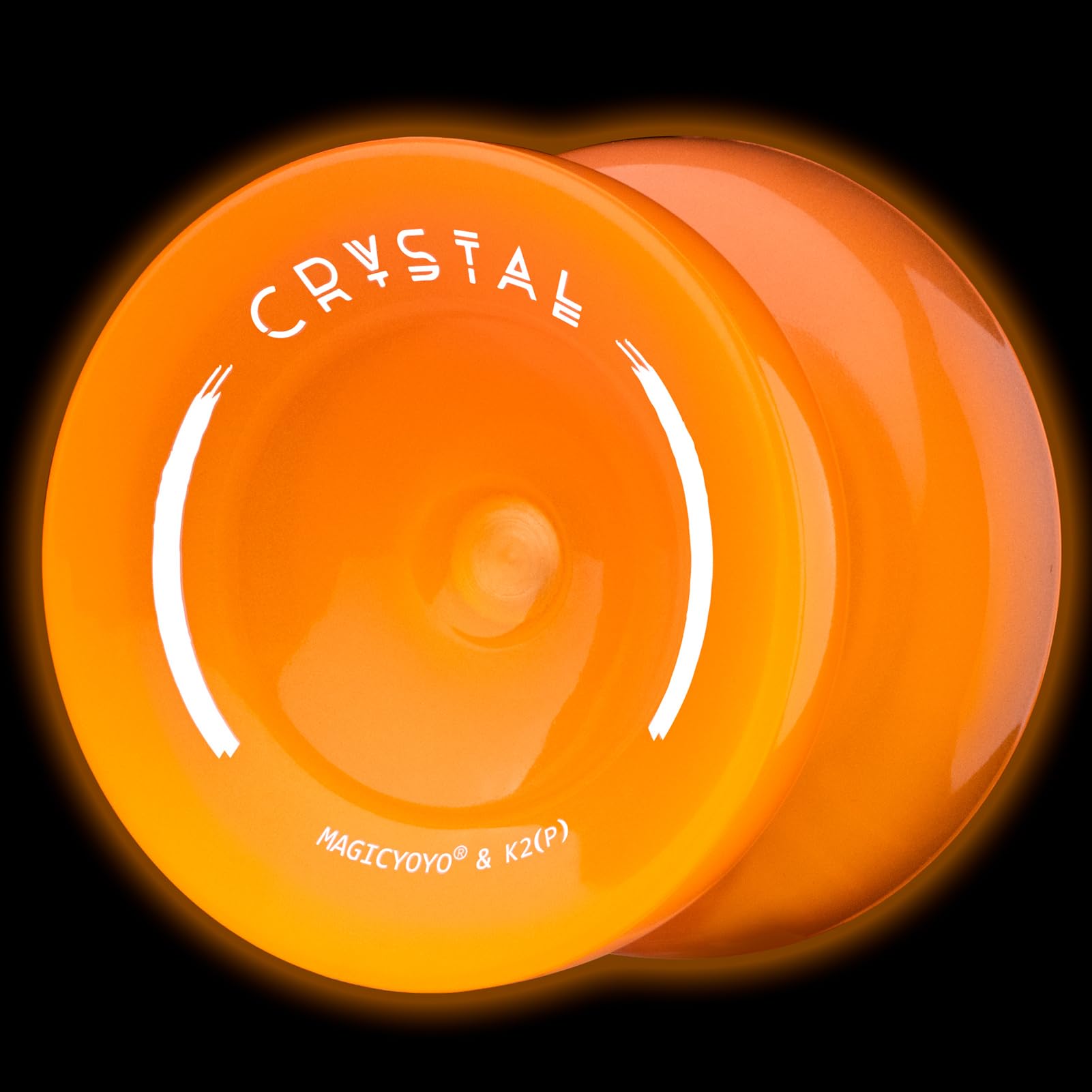 MAGICYOYO K2 Yoyo for Kids 8-12, Responsive Yo-yo Glow in The Dark, Unresponsive Yo yo for Adults, Plastic Yoyo Professional for Finger Spin Trick, 12 Yoyos Strings + Accessory kit (Glow Orange)