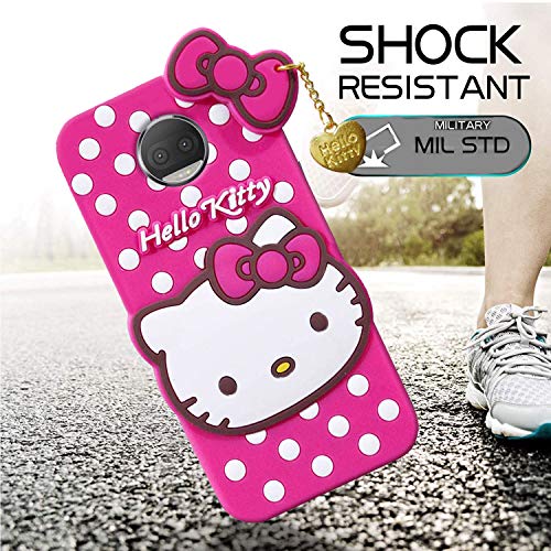 Image of Unirock Hello Kitty Back Case Cover for Asus Zenfone Max Pro M1| 3D Cute Hello Kitty Case |Soft Silicone Rubber Back Cover with Pendant Kitty Cover for Asus Zenfone Max Pro M1 (Pink)