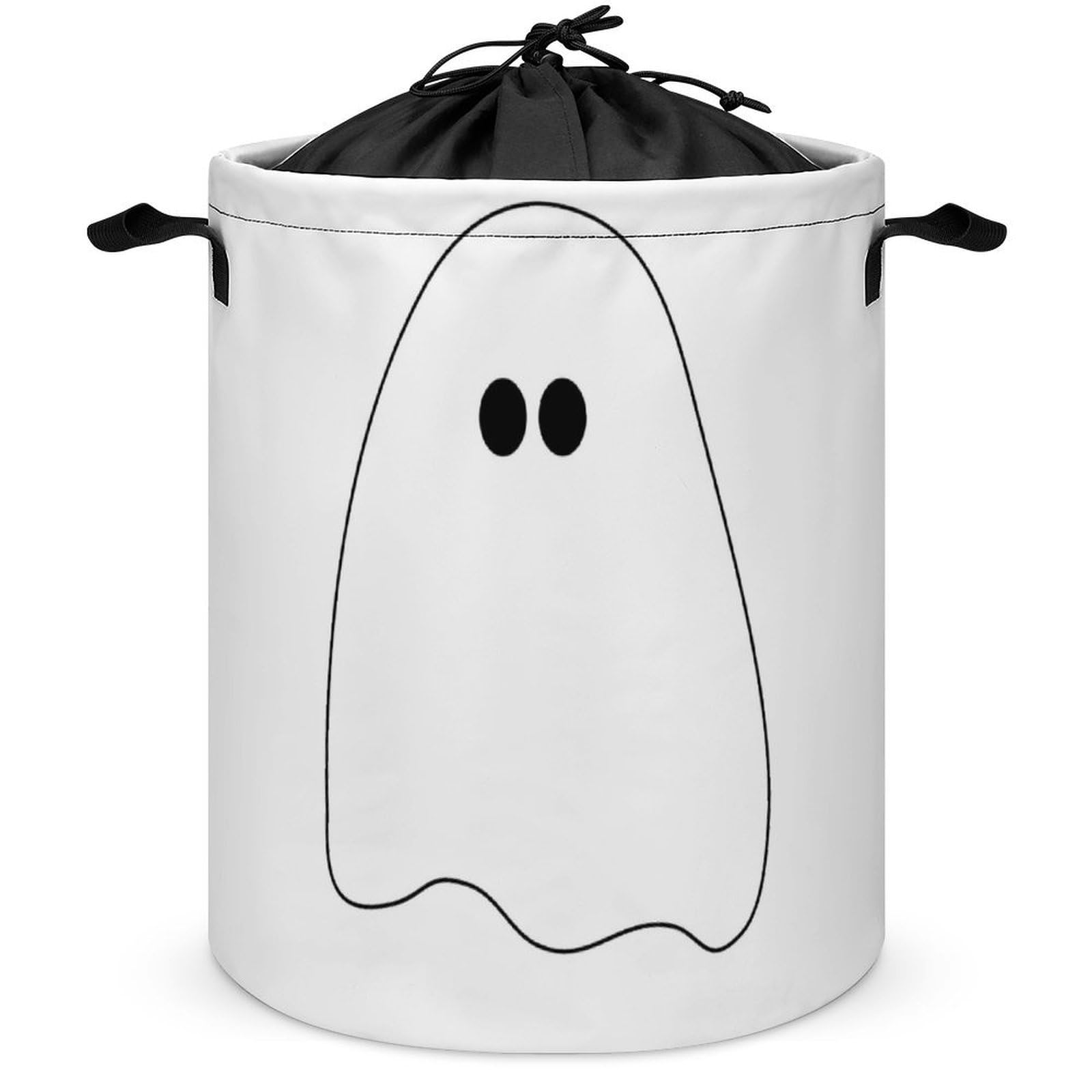 Qjjinxior Drawstring Laundry Hamper, Ghost Laundry Basket, Washing Basket with Handle