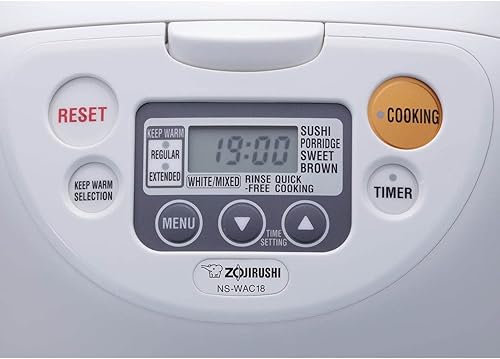 Miniatura 4 de Zojirushi Micom - Olla arrocera y calentador (10 tazas/blanco frío) paquete con cuenco de lavado de arroz y cuchara de bambú (3 artículos)