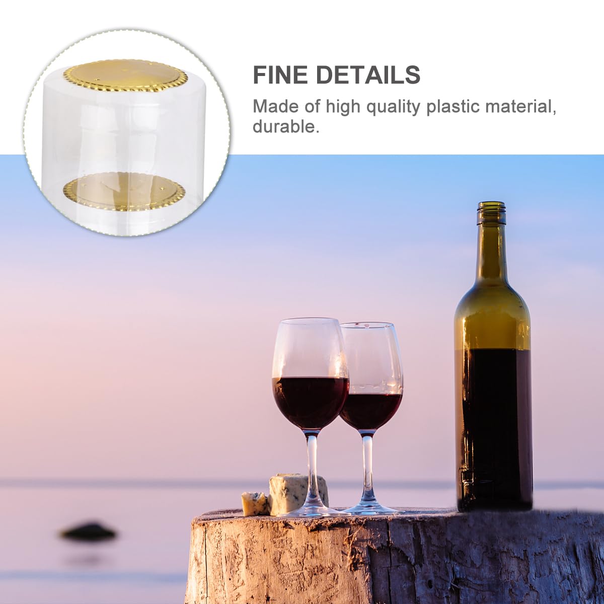 UPKOCH 100 Stück Schrumpfkapseln Für Flaschen – Transparente PVC-Schrumpffolie, 30 Mm, Für Wein & Saft