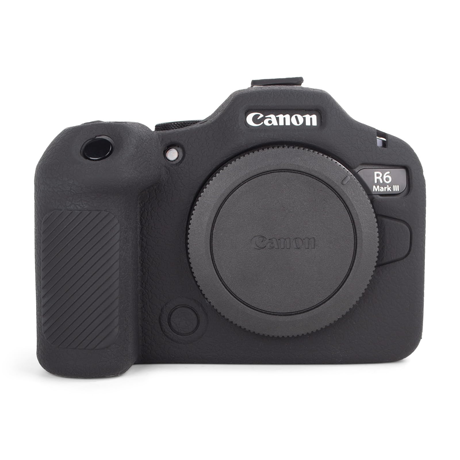 kinokoo Custodia per Canon EOS R6 Mark III, morbido silicone per fotocamera EOS R6 III/R6III/ R6 Mark III, Protezione completa con superficie opaca e impugnatura ergonomica - Nero
