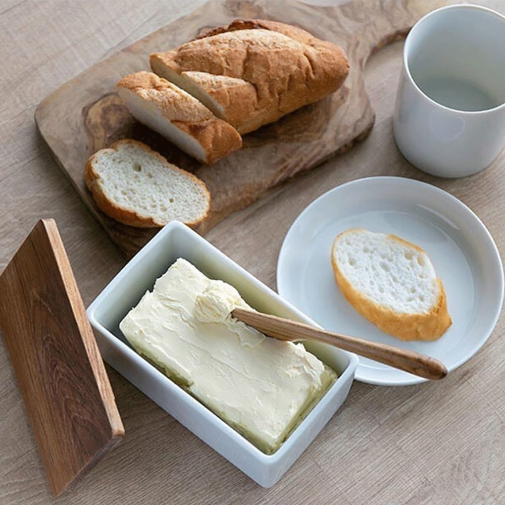Maselniczka z pokrywką, wykonana z ceramiki, wielofunkcyjny pojemnik kuchenny do przechowywania masła, organizer na masło.