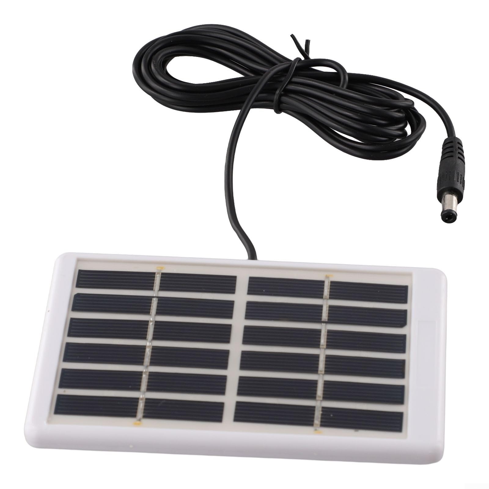Panneau solaire polycristallin 5 W 6 V avec câble CC, chargeur solaire portable pour le camping, la randonnée, les voyages et les projets de bricolage en plein air