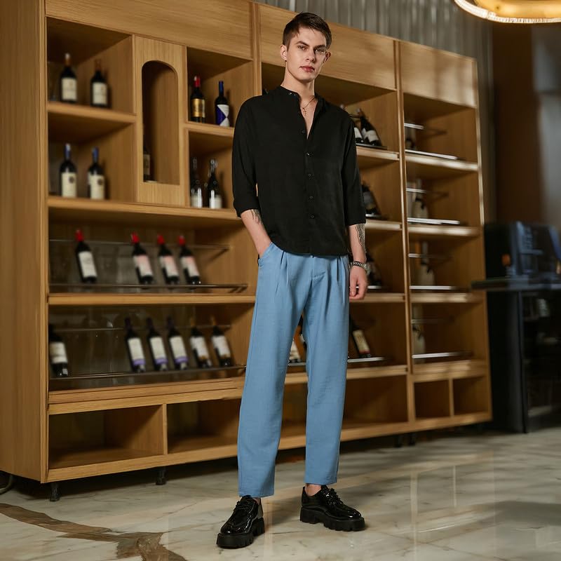 Image of CAHOOT Men's Shirt for Casual Wear | Spread Collar | Long Cuffed Sleeves | Button Closure | Shirt Crafted with Comfort Fit for Everyday Wear