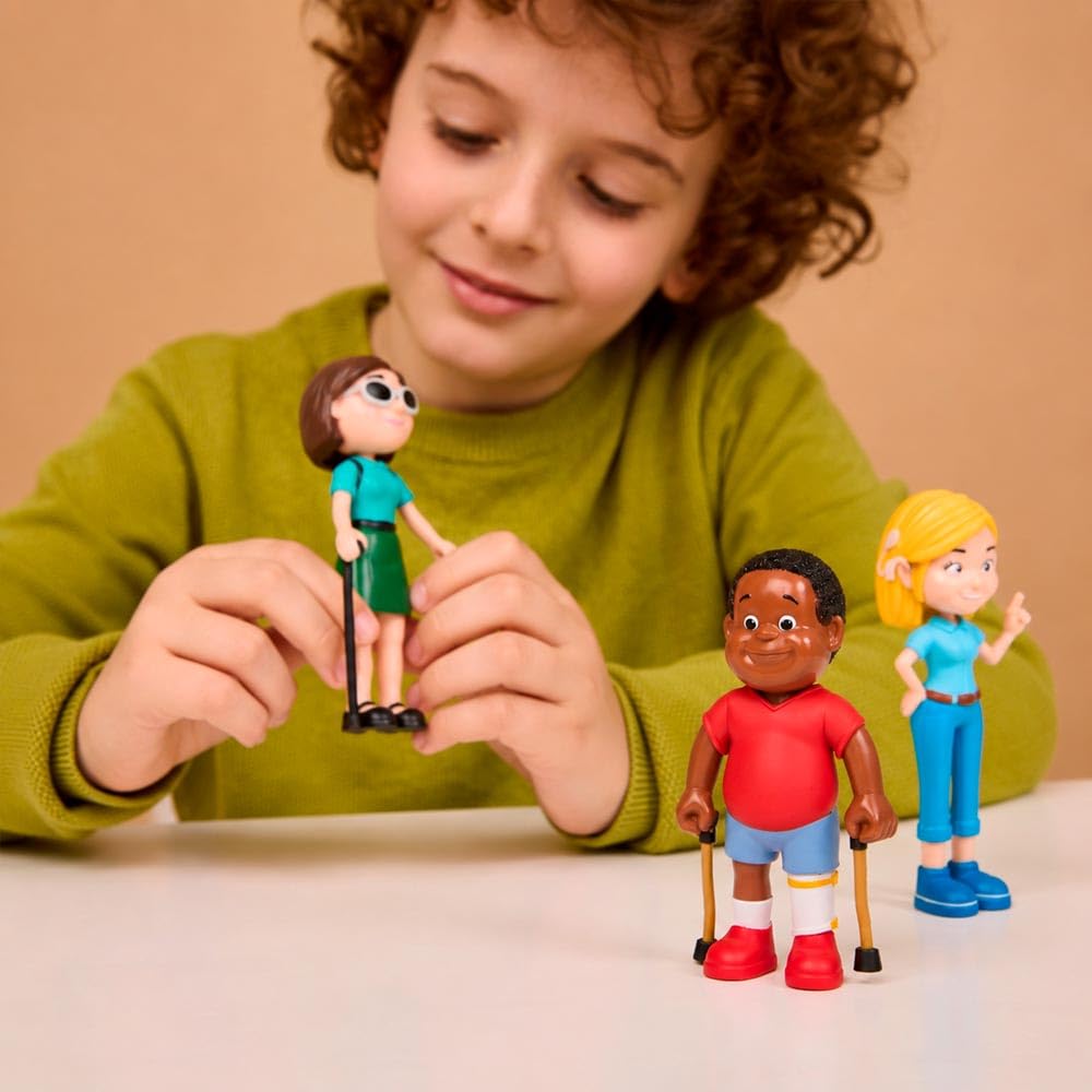 Miniland Ensemble de Personnages sur la diversité Fonctionnelle – 6 poupées incluses pour Jeu Symbolique, Jeu éducatif sur Inclusion, éducation émotionnelle et valeurs, 2 Ans et Plus