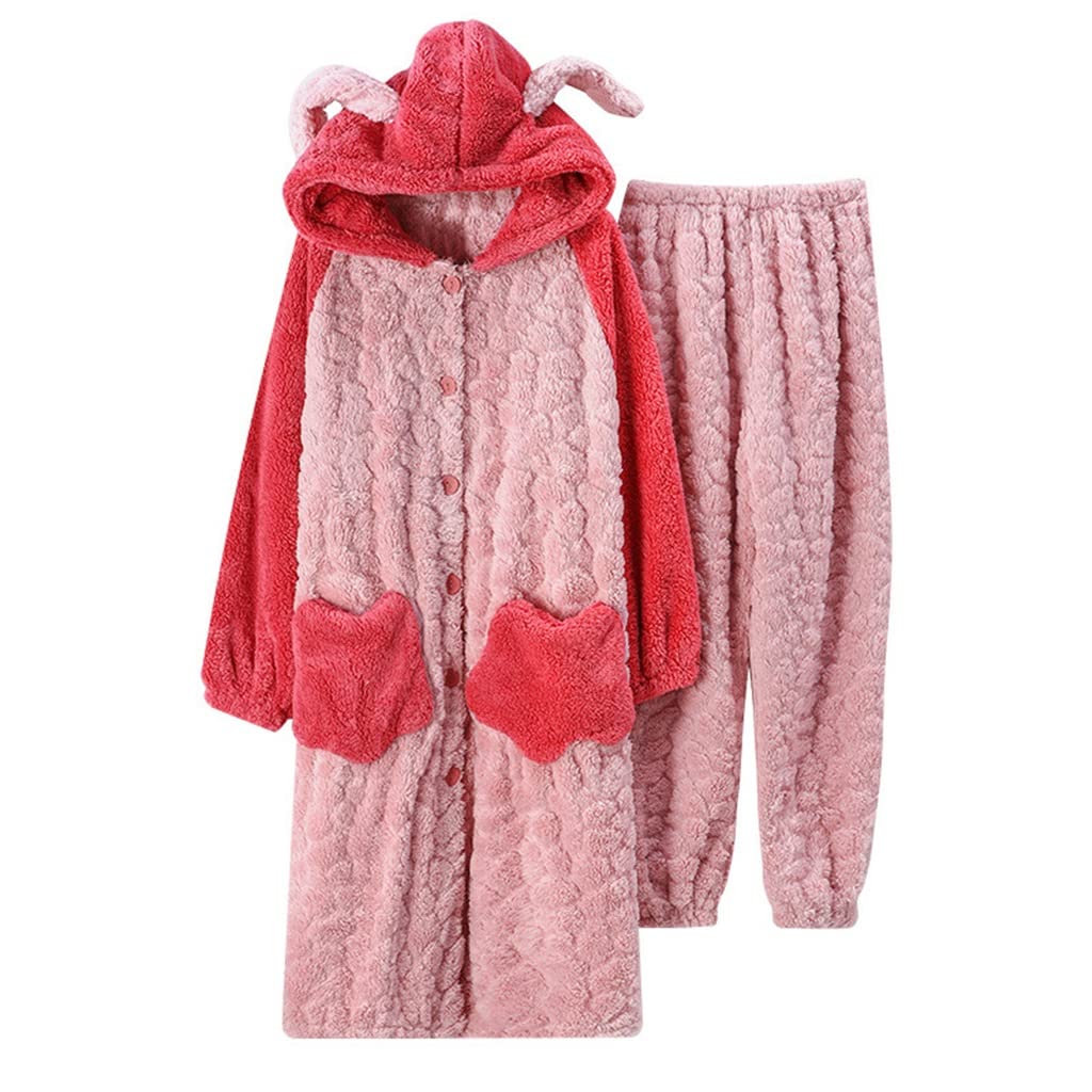 Damskie flanelowe piżamy Zestawy piżam z długim rękawem Bielizna nocna Piżama Piżama Garnitur Loungewear
