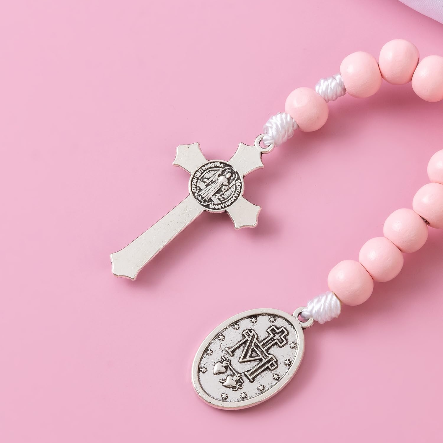 Pocket Rosary for Women - Handmade Wooden Catholic Rosaries, Wooden Bead Rosary Necklace, Metal Cross For Catholic Or Christian Gift - Image 3