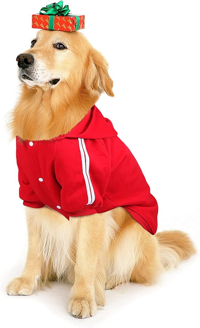 PETLESO Dog Sweater for Large Dog, Warm Cotton Hoodie Sweatshirt for Medium Large