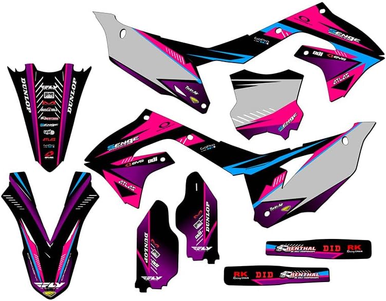 2021-2023 KX 450 X Surge Black Senge Graphics Complete Kit with Rider I.D. Compatible with Kawasaki