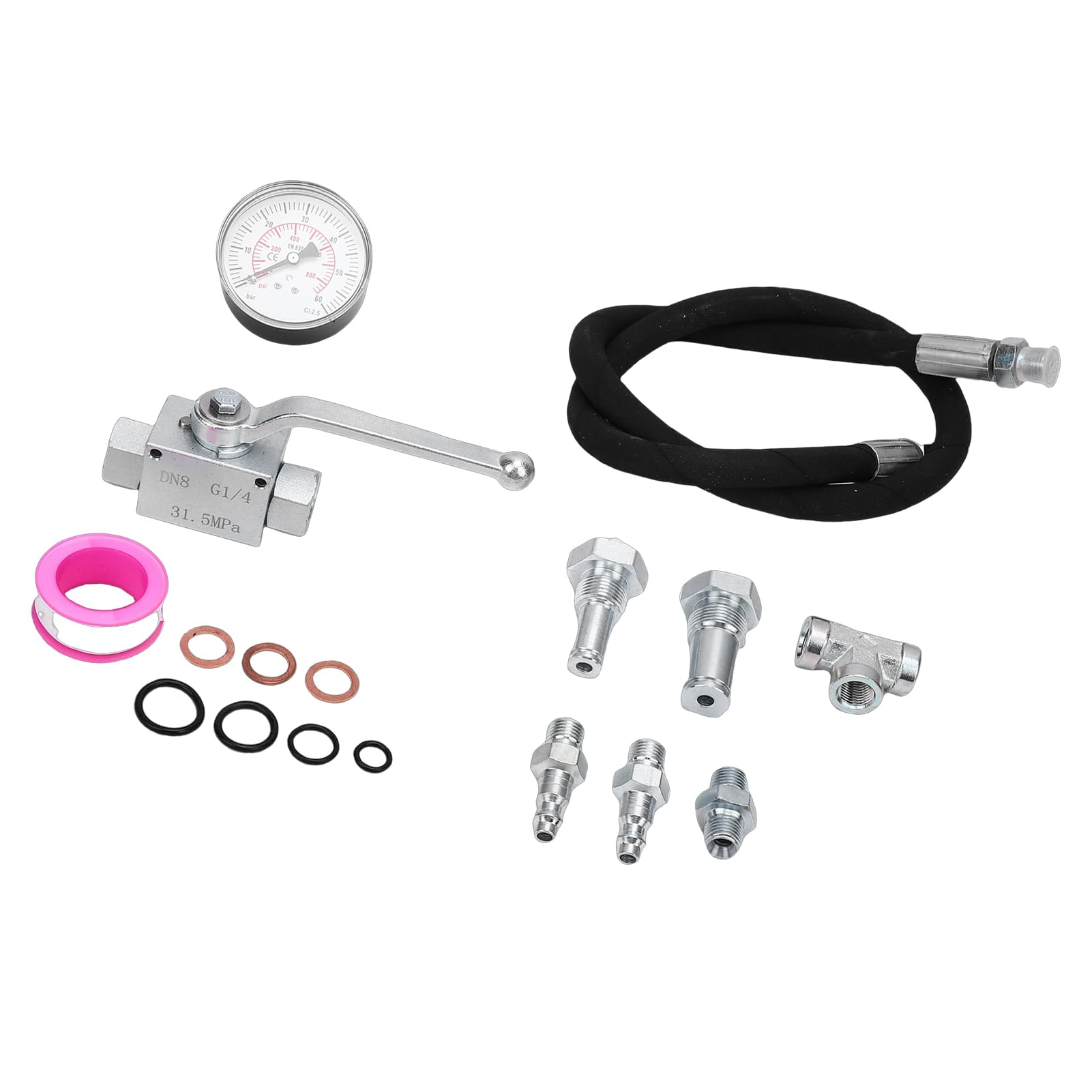 Cocoarm IPR Air Test Tool Kit, Rilevatore di Perdite del Olio Ad Alta Pressione per 6.0L 7.3L, con Tubo da 5300 PSI per Officine di Riparazione Fai da Te
