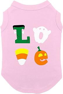 Love Halloween Icons - Trick Or Treat Dog Shirt (Pink, Small)