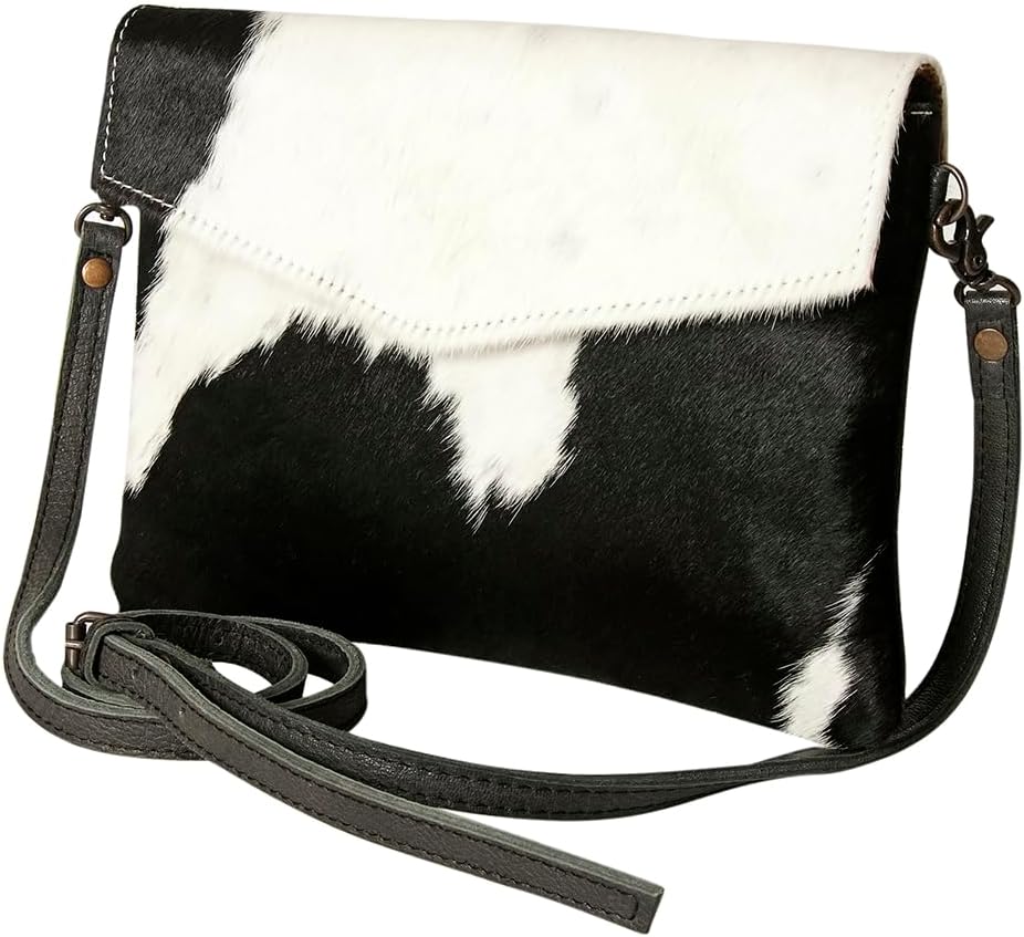 American Darling Women's Envelope Bag Western Hair On Genuine Leather Handbag and Ladies Purse