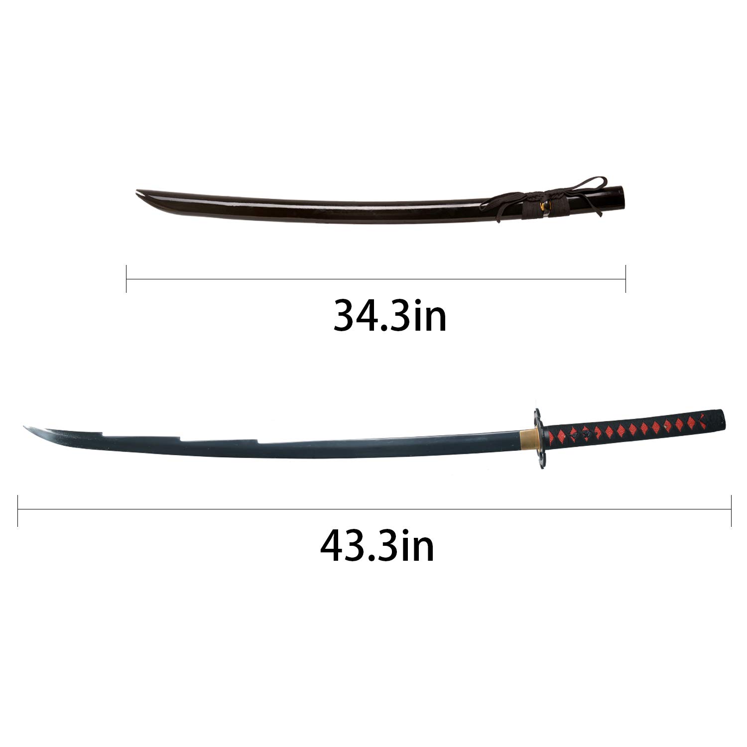 SV Handmade Sharp 1045 Medium Carbon Steel Ichigo Sword Anime Sword 43 inches