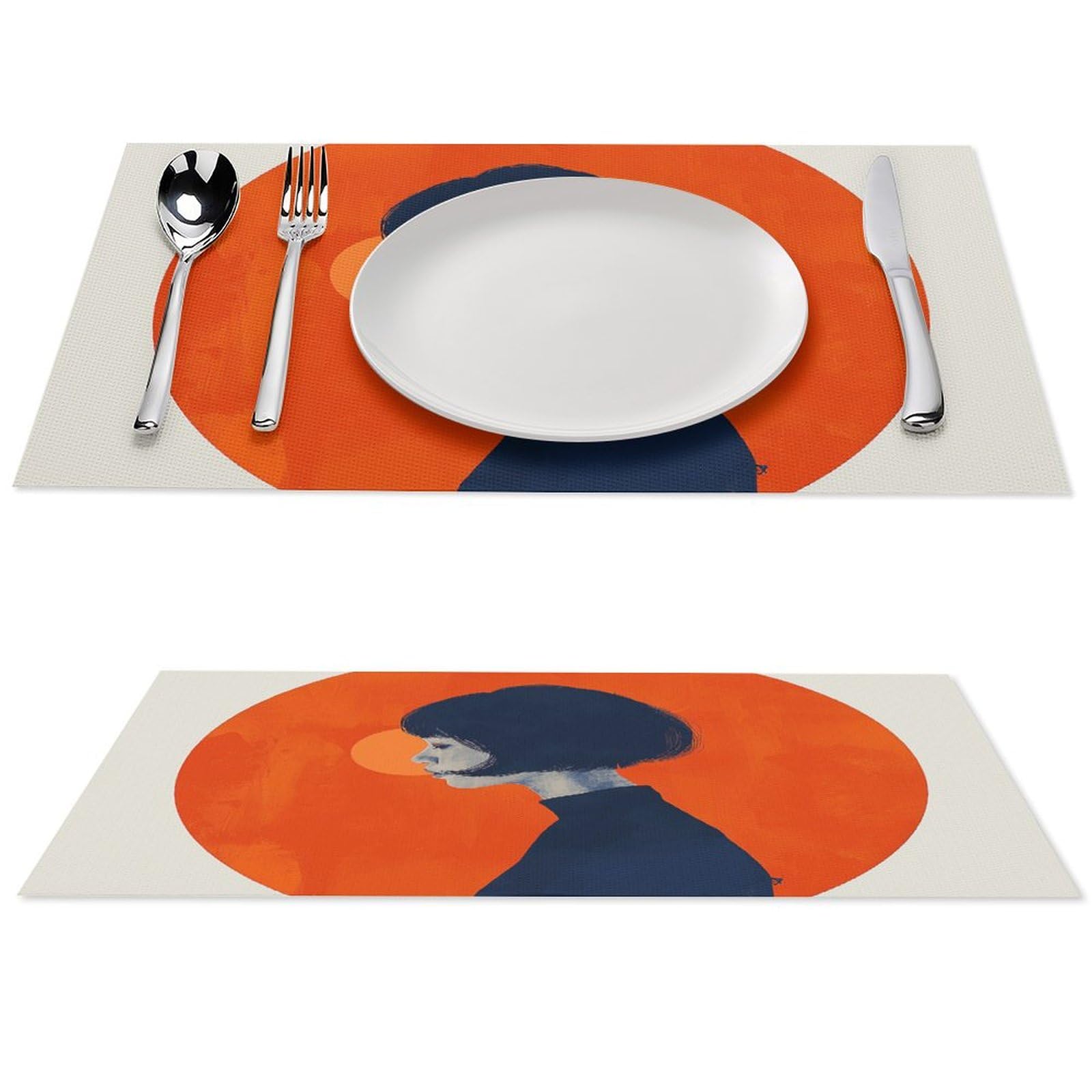 Nunubee Lot De 6 Sets De Table Ronds En PVC Antidérapant Pour Cuisine