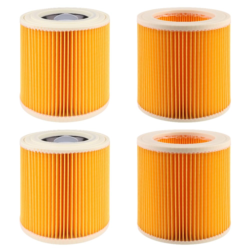 4 filtri per aspirapolvere Kärcher WD3, WD2, MV, A, K, KNT, NT, SE, VC, 4 filtri + 4 viti di chiusura per karcher wd3 filtri, chi soffre di allergie contro gli odori delle polveri sottili
