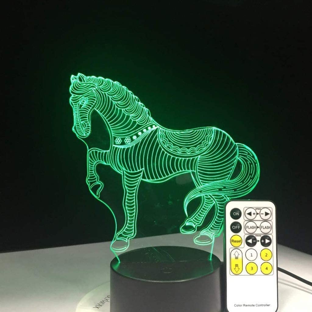 Luce Notturna da Comodino Creativa, Lampada da scrivania a LED 3D a Risparmio energetico, Camera da Letto Stereo Plug-in, Lampada per Allattamento